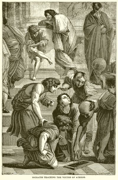 Socrates Onderwijst de Jongeren van Athene door English School