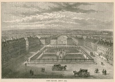 Soho Square, circa 1700 door English School