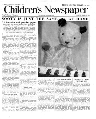 Sooty, voorpagina van 