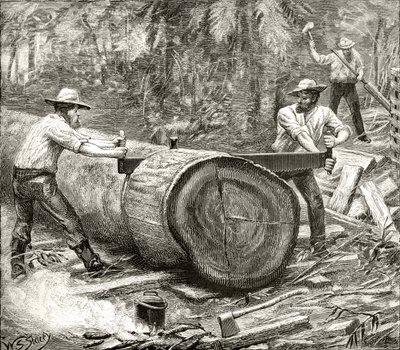Houtsplijters in de Bush, ca. 1880, uit 