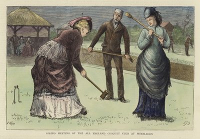 Voorjaarsbijeenkomst van de All England Croquet Club in Wimbledon door English School