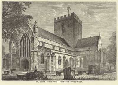 St Asaph-kathedraal, vanuit het zuidwesten door English School