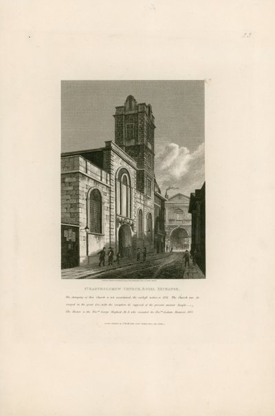 St Bartholomeus Kerk, Royal Exchange, Londen door English School