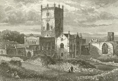 St. Davids kathedraal en het college, vanuit het noordoosten door English School