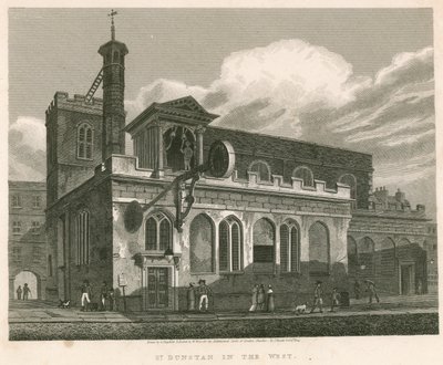 St Dunstan in the West; St Dunstans Kerk, Fleet Street, Londen door English School