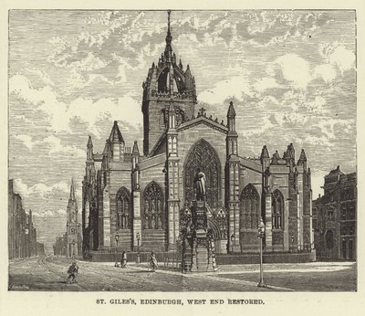 St Giles, Edinburgh, westelijke einde gerestaureerd door English School