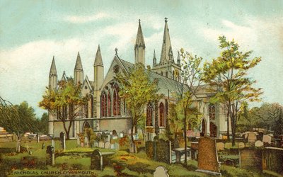 St. Nicolaaskerk, Great Yarmouth (kleur litho) door English School
