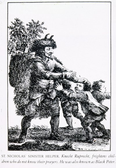 St. Nicolaas sinistere helper: Knecht Ruprecht, 1784 door English School