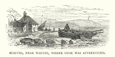 Staiths, nabij Whitby, waar Cook in de leer was door English School