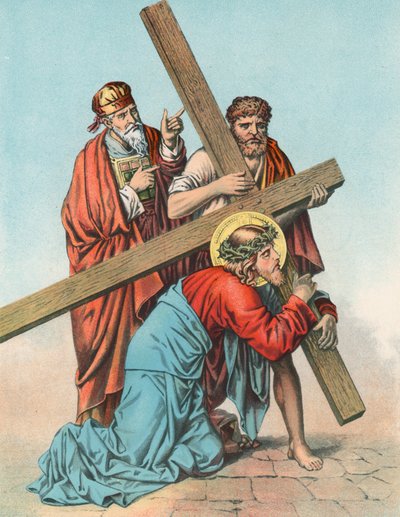 Station III Jezus valt voor de eerste keer onder het kruis door English School
