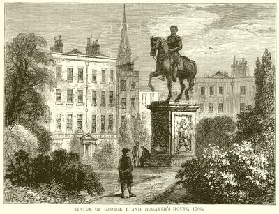 Standbeeld van George I. en Hogarths Huis door English School