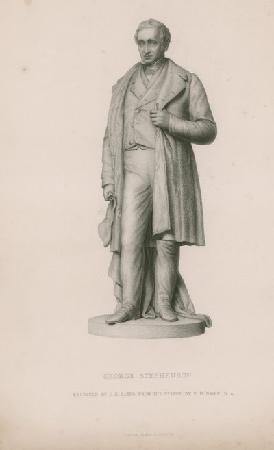 Standbeeld van George Stephenson door English School