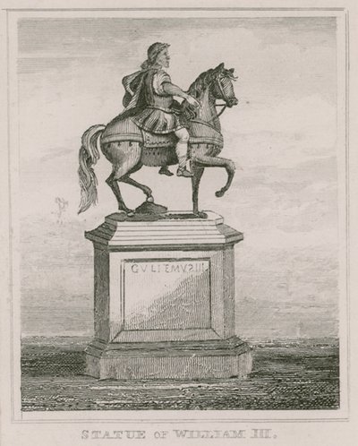 Standbeeld van koning Willem de Derde, in St Jamess Square, Londen door English School