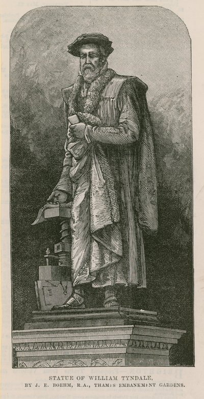 Standbeeld van William Tyndale door English School