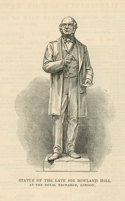 Standbeeld van wijlen Sir Rowland Hill door English School