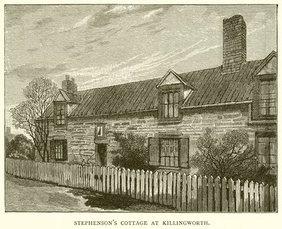 Stephensons cottage in Killingworth door English School