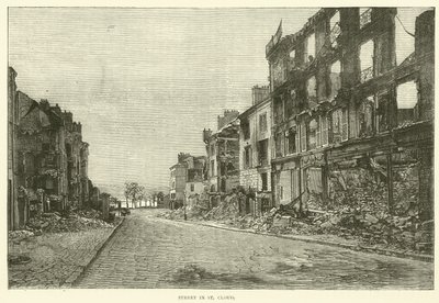 Straat in St Cloud, november 1870 door English School