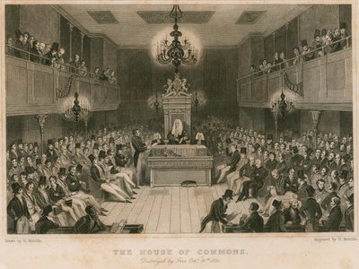 Het Lagerhuis, verwoest door brand, 16 oktober 1834 door English School