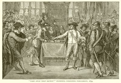 Neem die prul weg! Cromwell ontbindt het parlement, 1654 door English School