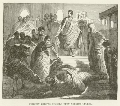 Tarquinius werpt zich op Servius Tullius door English School