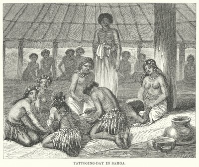 Tattoo-dag in Samoa (gravure) door English School
