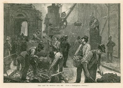Temple Bar, Londen, Sloop, 1877 door English School