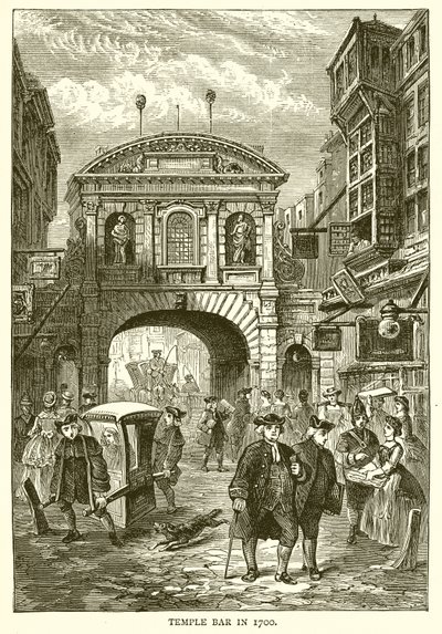 Temple Bar in 1700 door English School