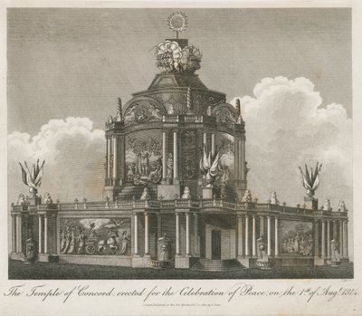 Tempel van Concord opgericht voor de Vrede van 1814 door English School