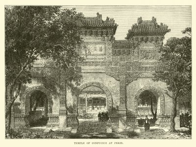 Tempel van Confucius in Peking door English School