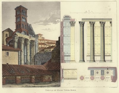 Tempel van Mars Ultor in Rome door English School