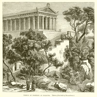 Tempel van Poseidon in Kalauna door English School