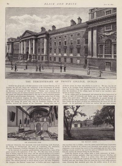 Driehonderdjarig bestaan van Trinity College, Dublin, Ierland door English School