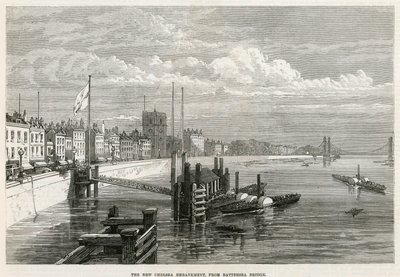 Thames Embankment bij Chelsea door English School