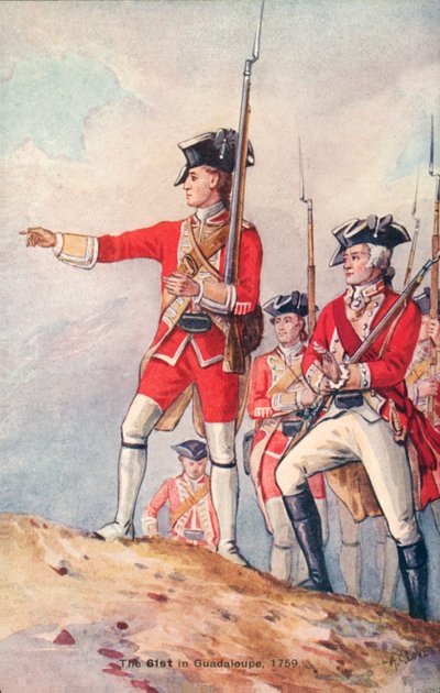 Het 61e Regiment Voetvolk in Guadeloupe door English School