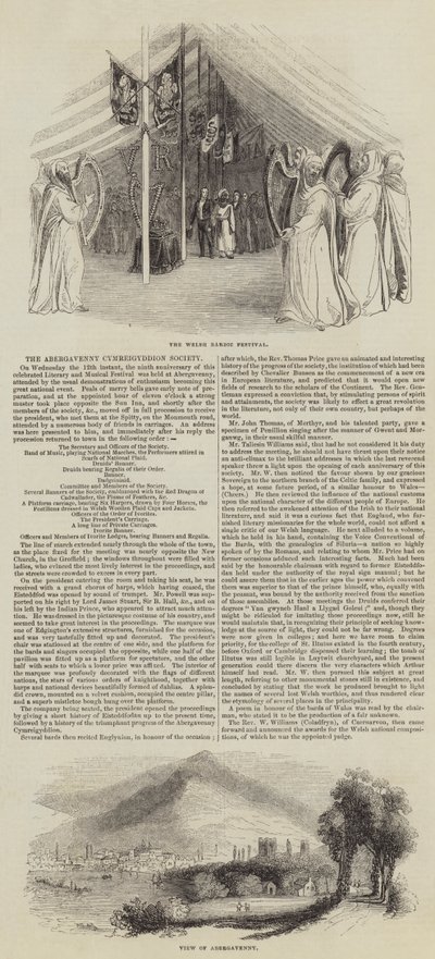 De Abergavenny Cymreigyddion Society door English School