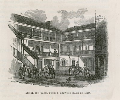 The Angel Inn, Islington door English School