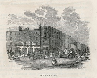 The Angel Inn, Islington door English School