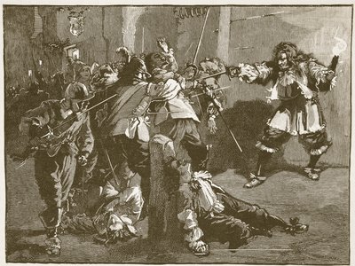 De aanval op John Coventry, illustratie uit Cassells Illustrated History of England door English School