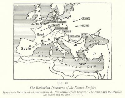 De barbaarse invasies van het Romeinse Rijk door English School