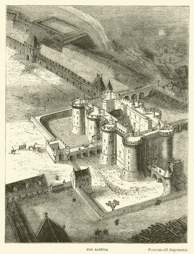 De Bastile (gravure) door English School
