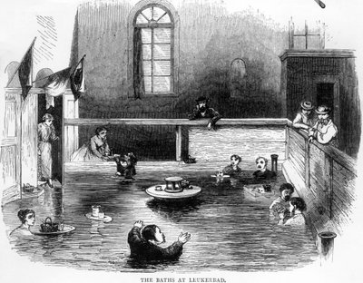 De baden van Leukerbad door English School
