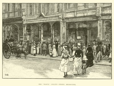 Het blok, Collins Street, Melbourne door English School