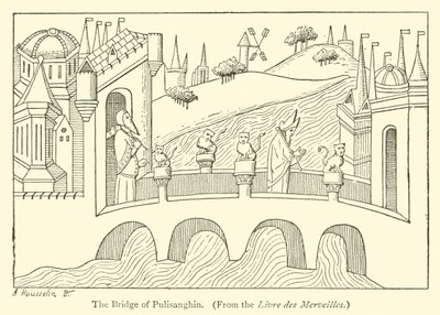 De brug van Pulisanghin (gravure) door English School