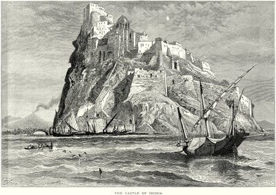 Het kasteel van Ischia (gravure) door English School