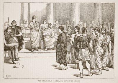 De Catilinarische samenzweerders voor de Senaat door English School