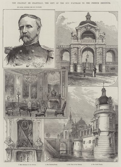 Het Kasteel van Chantilly, het geschenk van de Hertog van Aumale aan het Franse Instituut door English School