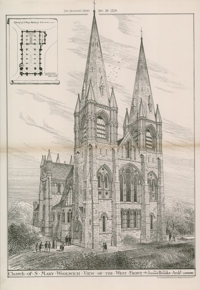 De kerk van St. Mary in Woolwich door English School