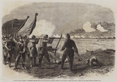 De Burgeroorlog in Amerika, Gevecht tussen de 71e New York en een Alabama Regiment bij de Slag om Bull Run door English School