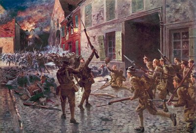 De Coldstream Guards bij Landrecies, augustus 1914 door English School