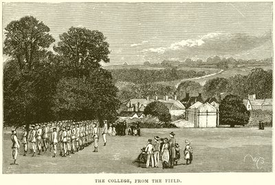 Het College, vanaf het Veld door English School